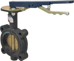 NIBCO - 3" Pipe, Lug Butterfly Valve - Lever Handle, Ductile Iron Body, EPDM Seat, 200 WOG, Aluminum Bronze Disc, Stainless Steel Stem - Americas Industrial Supply