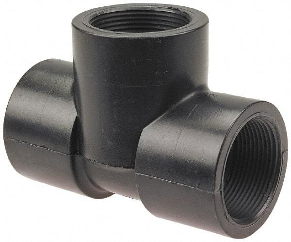 NIBCO - 1-1/4" Polypropylene Plastic Pipe Tee - Schedule 80, FPT x FPT x FPT End Connections - Americas Industrial Supply