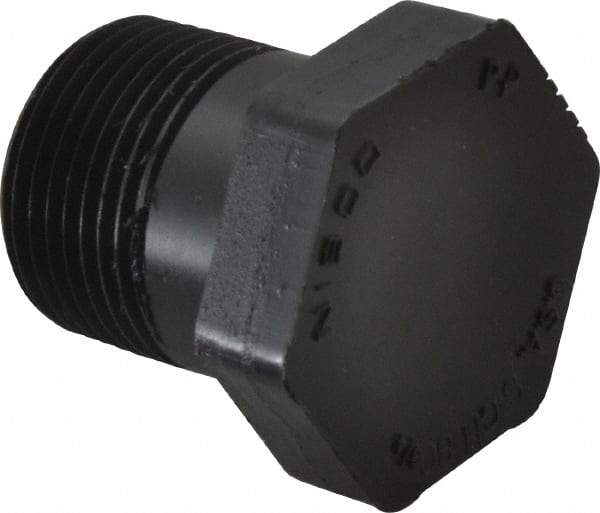 NIBCO - 3/4" Polypropylene Plastic Pipe Threaded Plug - Schedule 80, MPT End Connections - Americas Industrial Supply
