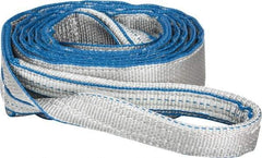 Lift-All - 12' Long x 3" Wide, 8,600 Lb Vertical Capacity, 2 Ply, Polyester Web Sling - 6,900 Lb Choker Capacity, Silver (Color) - Americas Industrial Supply