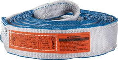 Lift-All - 20' Long x 3" Wide, 8,600 Lb Vertical Capacity, 2 Ply, Polyester Web Sling - 6,900 Lb Choker Capacity, Silver (Color) - Americas Industrial Supply