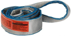 Lift-All - 8' Long x 3" Wide, 8,600 Lb Vertical Capacity, 2 Ply, Polyester Web Sling - 6,900 Lb Choker Capacity, Silver (Color) - Americas Industrial Supply