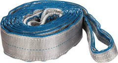 Lift-All - 14' Long x 3" Wide, 8,600 Lb Vertical Capacity, 2 Ply, Polyester Web Sling - 6,900 Lb Choker Capacity, Silver (Color) - Americas Industrial Supply