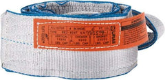 Lift-All - 6' Long x 4" Wide, 11,500 Lb Vertical Capacity, 2 Ply, Polyester Web Sling - 9,200 Lb Choker Capacity, Silver (Color) - Americas Industrial Supply