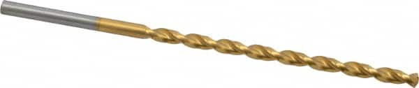 Taper Length Drill Bit: 0.1875″ Dia, 130 ° Coated, RH Cut, Parabolic Flute, Cylindrical Shank, Series 668