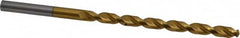 Guhring - 5/16", 130° Point, Parabolic Flute, High Speed Steel Taper Length Drill Bit - TiN Finish, 4-9/32" Flute Length, 6-1/2" OAL, Series 668 - Americas Industrial Supply