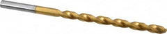 Guhring - Letter R, 130° Point, Parabolic Flute, High Speed Steel Taper Length Drill Bit - TiN Finish, 4-17/32" Flute Length, 6-7/8" OAL, Series 668 - Americas Industrial Supply