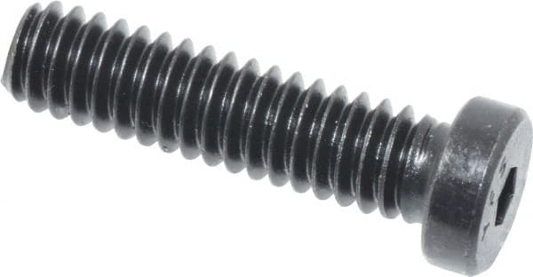 Value Collection - 1/4-20 UNC Hex Socket Drive, Low Socket Cap Screw - Alloy Steel, Black Oxide Finish, Fully Threaded, 1" Length Under Head - Americas Industrial Supply