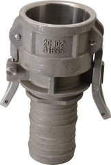 EVER-TITE Coupling Products - 2" Stainless Steel Cam & Groove Suction & Discharge Hose Female Coupler Hose Shank - Part C, 250 Max psi - Americas Industrial Supply