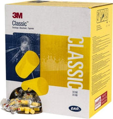 3M - Disposable, Uncorded, 29 dB, Barrel Earplugs - Yellow, 1000 Pairs - Americas Industrial Supply