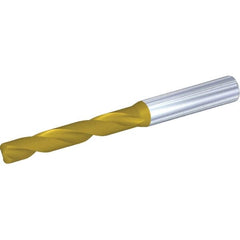 Kennametal - 3.8mm 140° Solid Carbide Jobber Drill - Multilayer TiAlN Finish, Right Hand Cut, Spiral Flute, Straight Shank, 74mm OAL, Standard Point - Americas Industrial Supply