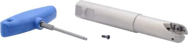 Iscar - 1" Cut Diam, 0.79" Max Depth of Cut, 1" Shank Diam, 6.7" OAL, Indexable Ball Nose End Mill - 2-3/4" Head Length, Straight Shank, BCM Toolholder, BCR... Insert - Americas Industrial Supply