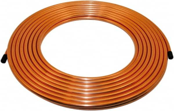 Value Collection - 50' Long, 3/8" OD x 0.245" ID, Grade Alloy 122 Copper Seamless Tube - 0.065" Wall Thickness - Americas Industrial Supply