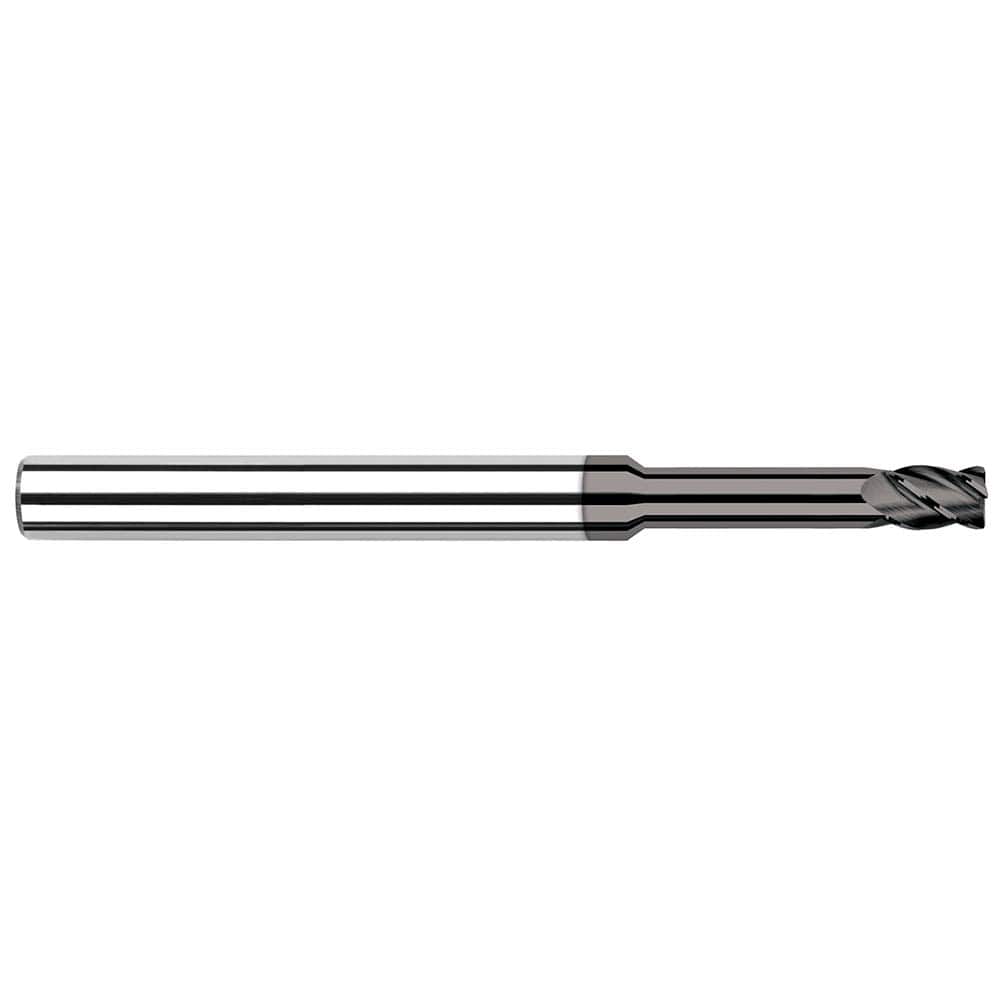 Harvey Tool - Corner Radius & Corner Chamfer End Mills; Mill Diameter (Inch): 1/64 ; Mill Diameter (Decimal Inch): 0.0150 ; End Type: Corner Radius ; Corner Radius (Decimal Inch): 0.0030 ; Number of Flutes: 4 ; Material: Solid Carbide - Exact Industrial Supply