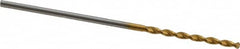 Guhring - 1.1mm 130° High Speed Steel Jobber Drill - TiN Finish, Right Hand Cut, Parabolic Flute, Straight Shank, 1-7/16" OAL, Standard Point - Americas Industrial Supply
