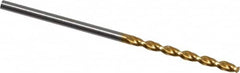 Guhring - 1.8mm 130° High Speed Steel Jobber Drill - TiN Finish, Right Hand Cut, Parabolic Flute, Straight Shank, 46mm OAL, Standard Point - Americas Industrial Supply