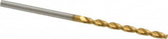 Guhring - 2.15mm 130° High Speed Steel Jobber Drill - TiN Finish, Right Hand Cut, Parabolic Flute, Straight Shank, 2-3/32" OAL, Standard Point - Americas Industrial Supply
