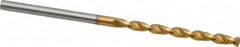 Guhring - 2.45mm 130° High Speed Steel Jobber Drill - TiN Finish, Right Hand Cut, Parabolic Flute, Straight Shank, 2-1/4" OAL, Standard Point - Americas Industrial Supply