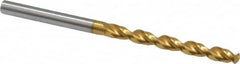 Guhring - 4.2mm 130° High Speed Steel Jobber Drill - TiN Finish, Right Hand Cut, Parabolic Flute, Straight Shank, 2-15/16" OAL, Standard Point - Americas Industrial Supply