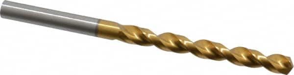 Jobber Length Drill Bit: 0.2264″ Dia, 130 °, High Speed Steel TiN Finish, Right Hand Cut, Parabolic Flute, Straight-Cylindrical Shank, Series 652