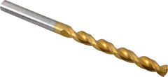 Guhring - 6.4mm 130° High Speed Steel Jobber Drill - TiN Finish, Right Hand Cut, Parabolic Flute, Straight Shank, 3-31/32" OAL, Standard Point - Americas Industrial Supply