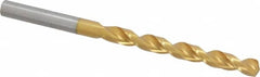 Guhring - 7mm 130° High Speed Steel Jobber Drill - TiN Finish, Right Hand Cut, Parabolic Flute, Straight Shank, 4-9/32" OAL, Standard Point - Americas Industrial Supply