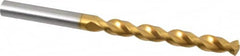 Guhring - 7.4mm 130° High Speed Steel Jobber Drill - TiN Finish, Right Hand Cut, Parabolic Flute, Straight Shank, 4-9/32" OAL, Standard Point - Americas Industrial Supply