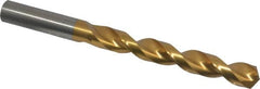 Guhring - 14mm 130° High Speed Steel Jobber Drill - TiN Finish, Right Hand Cut, Parabolic Flute, Straight Shank, 6-5/16" OAL, Standard Point - Americas Industrial Supply