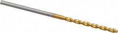 Guhring - 1.65mm 130° Cobalt Jobber Drill - TiN Finish, Right Hand Cut, Parabolic Flute, Straight Shank, 1-11/16" OAL, Standard Point - Americas Industrial Supply
