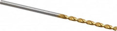 Guhring - 1.8mm 130° Cobalt Jobber Drill - TiN Finish, Right Hand Cut, Parabolic Flute, Straight Shank, 1-13/16" OAL, Standard Point - Americas Industrial Supply
