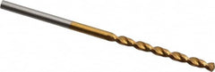 Guhring - 1.95mm 130° Cobalt Jobber Drill - TiN Finish, Right Hand Cut, Parabolic Flute, Straight Shank, 1-15/16" OAL, Standard Point - Americas Industrial Supply