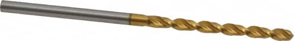 Guhring - 2.3mm 130° Cobalt Jobber Drill - TiN Finish, Right Hand Cut, Parabolic Flute, Straight Shank, 2-3/32" OAL, Standard Point - Americas Industrial Supply