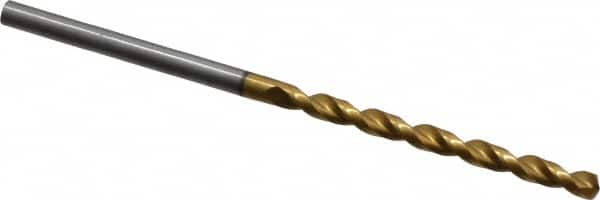 Guhring - 2.4mm 130° Cobalt Jobber Drill - TiN Finish, Right Hand Cut, Parabolic Flute, Straight Shank, 2-1/4" OAL, Standard Point - Americas Industrial Supply