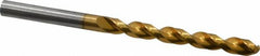 Guhring - 6.3mm 130° Cobalt Jobber Drill - TiN Finish, Right Hand Cut, Parabolic Flute, Straight Shank, 101mm OAL, Standard Point - Americas Industrial Supply