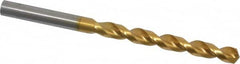 Guhring - 6.5mm 130° Cobalt Jobber Drill - TiN Finish, Right Hand Cut, Parabolic Flute, Straight Shank, 101mm OAL, Standard Point - Americas Industrial Supply