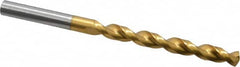 Guhring - 7mm 130° Cobalt Jobber Drill - TiN Finish, Right Hand Cut, Parabolic Flute, Straight Shank, 4-9/32" OAL, Standard Point - Americas Industrial Supply