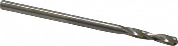 Guhring - 2.05mm 130° Parabolic Flute High Speed Steel Screw Machine Drill Bit - Bright Finish, Right Hand Cut, 12mm Flute Length, 38mm OAL, Standard Point, Straight Shank - Americas Industrial Supply