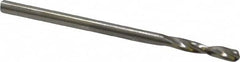 Guhring - 2.05mm 130° Parabolic Flute High Speed Steel Screw Machine Drill Bit - Bright Finish, Right Hand Cut, 12mm Flute Length, 38mm OAL, Standard Point, Straight Shank - Americas Industrial Supply