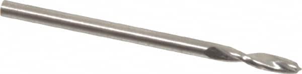 Guhring - 2.25mm 130° Parabolic Flute High Speed Steel Screw Machine Drill Bit - Bright Finish, Right Hand Cut, 13mm Flute Length, 40mm OAL, Standard Point, Straight Shank - Americas Industrial Supply