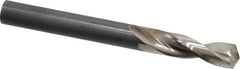 Guhring - 8mm 130° Parabolic Flute High Speed Steel Screw Machine Drill Bit - Bright Finish, Right Hand Cut, 37mm Flute Length, 79mm OAL, Standard Point, Straight Shank - Americas Industrial Supply