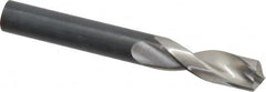 Guhring - 11.4mm 130° Parabolic Flute High Speed Steel Screw Machine Drill Bit - Bright Finish, Right Hand Cut, 47mm Flute Length, 95mm OAL, Standard Point, Straight Shank - Americas Industrial Supply