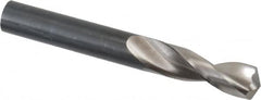 Guhring - 12.4mm 130° Parabolic Flute High Speed Steel Screw Machine Drill Bit - Bright Finish, Right Hand Cut, 51mm Flute Length, 102mm OAL, Standard Point, Straight Shank - Americas Industrial Supply