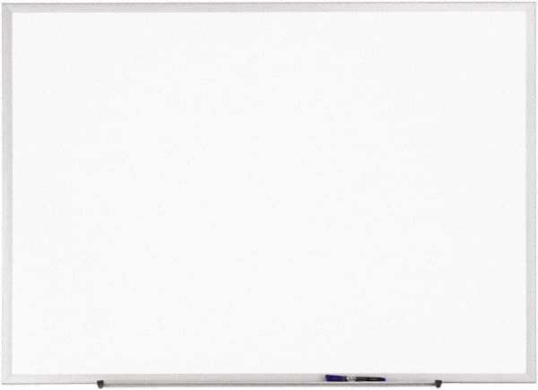 Quartet - 36" High x 48" Wide Erasable Melamine Marker Boards - Anodized Aluminum, 36-1/4" Deep, Includes One Quartet Dry-Erase Marker & Attachable Accessory Tray & Mounting Hardware - Americas Industrial Supply