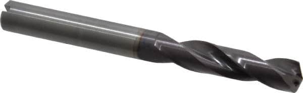 Guhring - 8mm 140° Spiral Flute Solid Carbide Screw Machine Drill Bit - FIREX Finish, Right Hand Cut, 41mm Flute Length, 79mm OAL, SU Point, Straight Shank, Through Coolant - Americas Industrial Supply