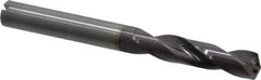 Guhring - 8mm 140° Spiral Flute Solid Carbide Screw Machine Drill Bit - FIREX Finish, Right Hand Cut, 41mm Flute Length, 79mm OAL, SU Point, Straight Shank, Through Coolant - Americas Industrial Supply