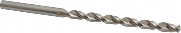 Accupro - 23/64", 130° Point, Parabolic Flute, Vanadium High Speed Steel Taper Length Drill Bit - Bright Finish, 4-17/32" Flute Length, 6-7/8" OAL - Americas Industrial Supply