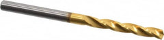 Guhring - 3.2mm 150° Solid Carbide Jobber Drill - TiN Finish, Right Hand Cut, Spiral Flute, Straight Shank, 1.929" OAL, Standard Point - Americas Industrial Supply