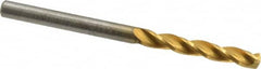 Guhring - 3.3mm 150° Solid Carbide Jobber Drill - TiN Finish, Right Hand Cut, Spiral Flute, Straight Shank, 1.929" OAL, Standard Point - Americas Industrial Supply