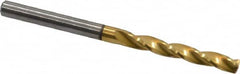 Guhring - 3.5mm 150° Solid Carbide Jobber Drill - TiN Finish, Right Hand Cut, Spiral Flute, Straight Shank, 2.047" OAL, Standard Point - Americas Industrial Supply