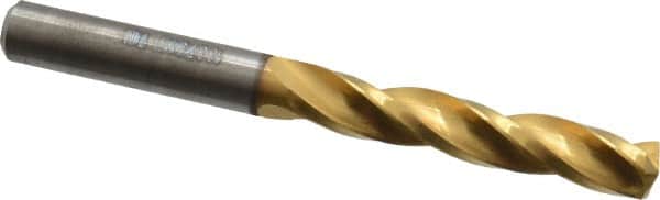 Guhring - 6.6mm 150° Solid Carbide Jobber Drill - TiN Finish, Right Hand Cut, Spiral Flute, Straight Shank, 2.756" OAL, Standard Point - Americas Industrial Supply
